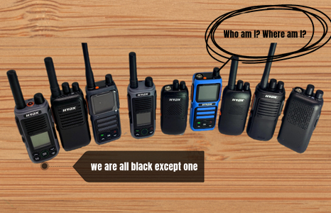 Why are most walkie-talkies black?