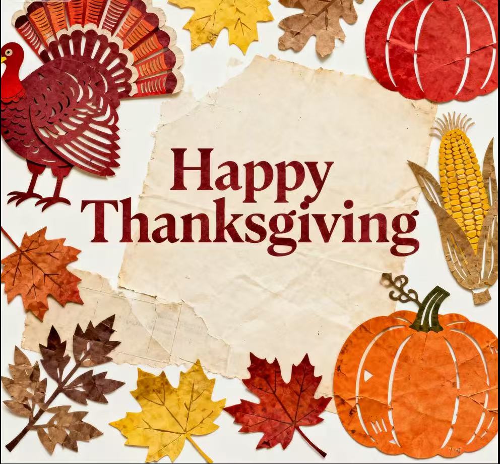 Connected with Gratitude · Protected by Clear Communication — Juston Wishes You a Happy Thanksgiving 2025